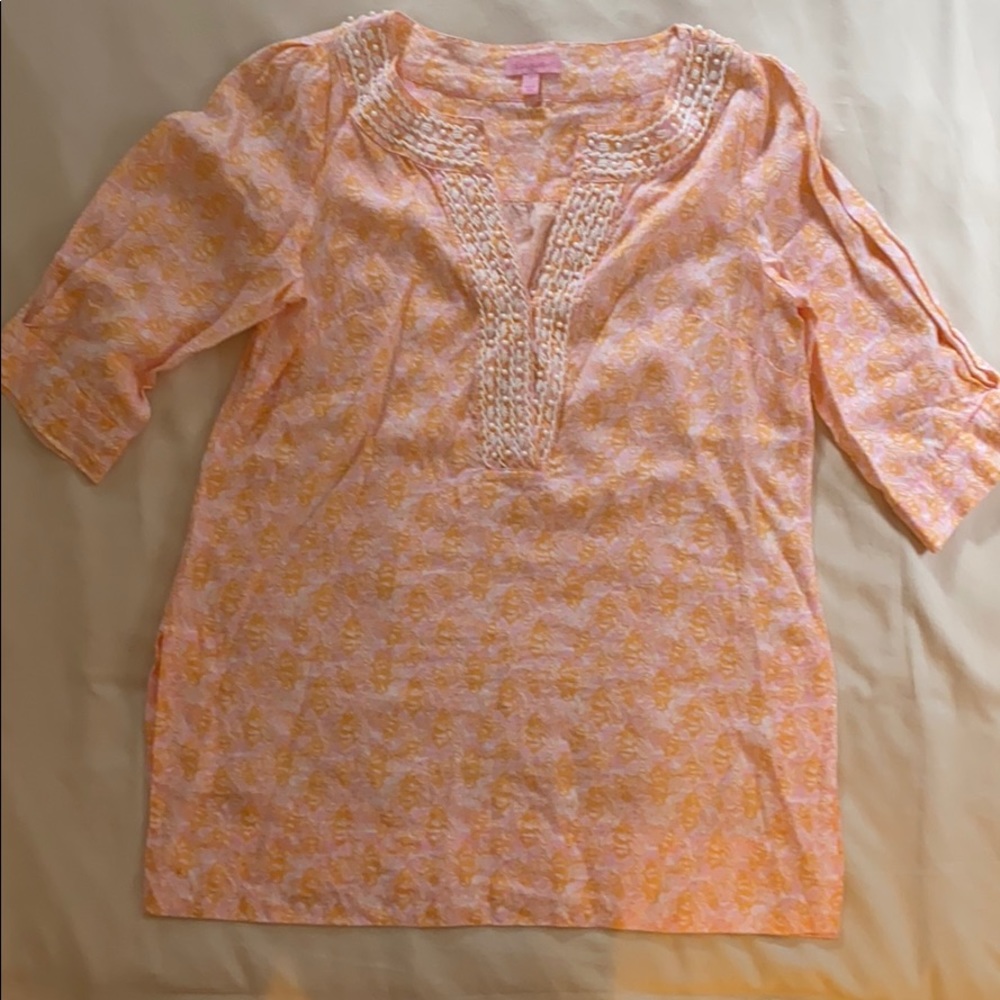 Lily Pulitzer Linen Beaded Tunic